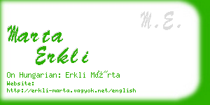 marta erkli business card